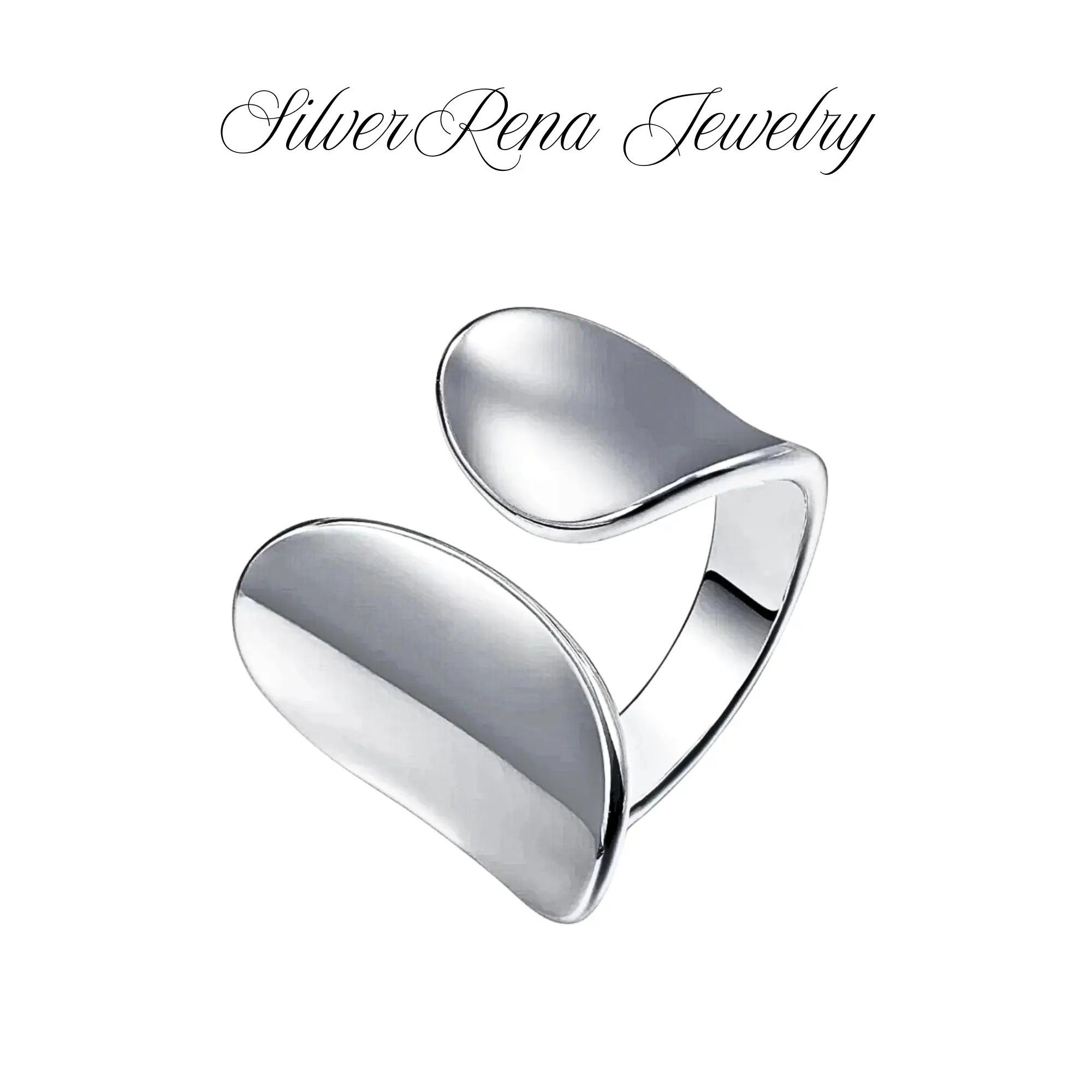 S925 Sterling Silver Smooth-Surface Adjustable Thumb Ring - Minimalist Punk-Gothic Unisex Adults' Female Jewelry, Bold Couple Ring for Daily Wear, Christmas Gift