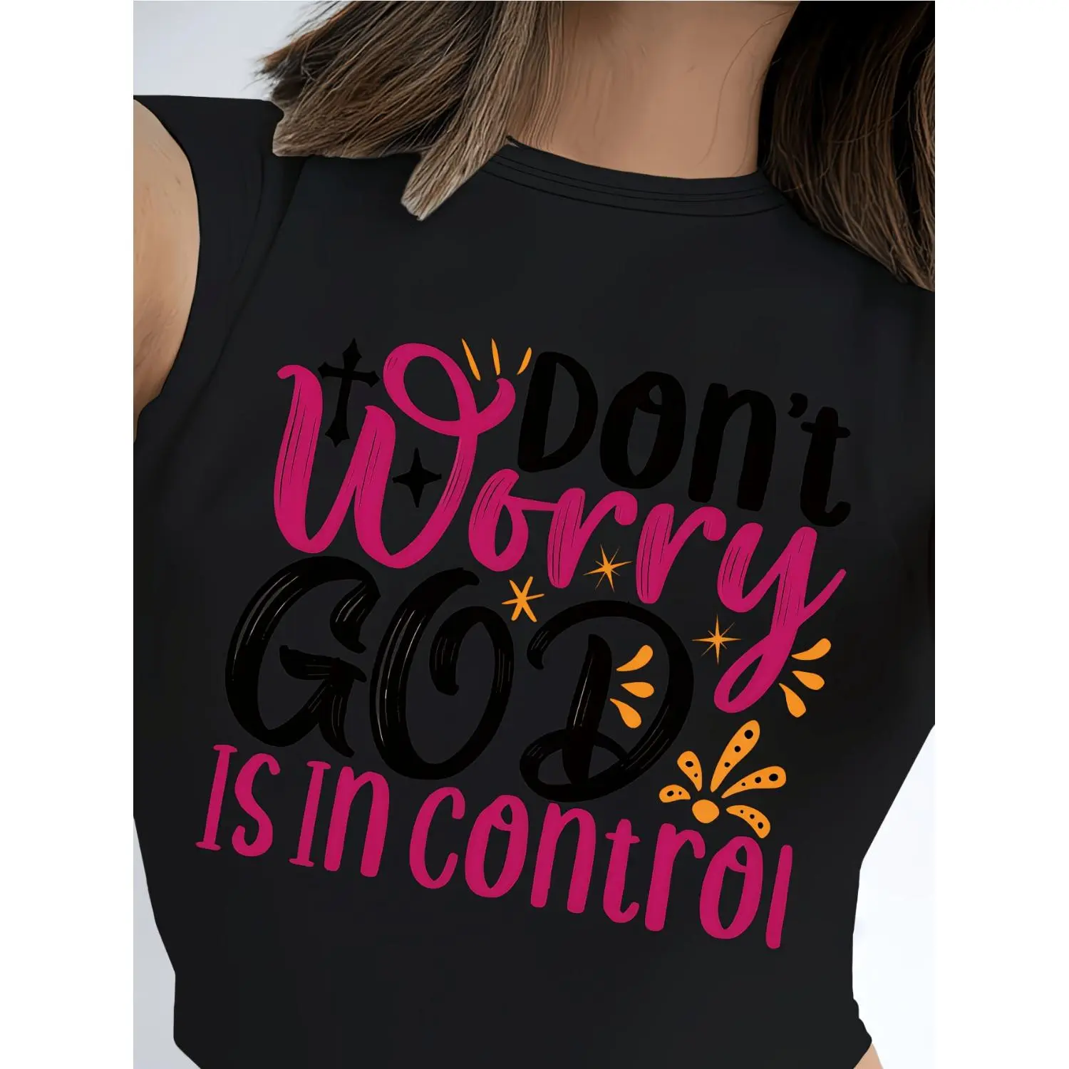 Plus Size - Plus Size - 0-8XL Plus Size Casual Stylish Printed T-Shirt for Women, Trendy Base Layer for Daily Outings, Unique And Suitable for All Seasons, Comfortable to Wear, Short-Sleeve T-Shirt Available in Multiple Colors