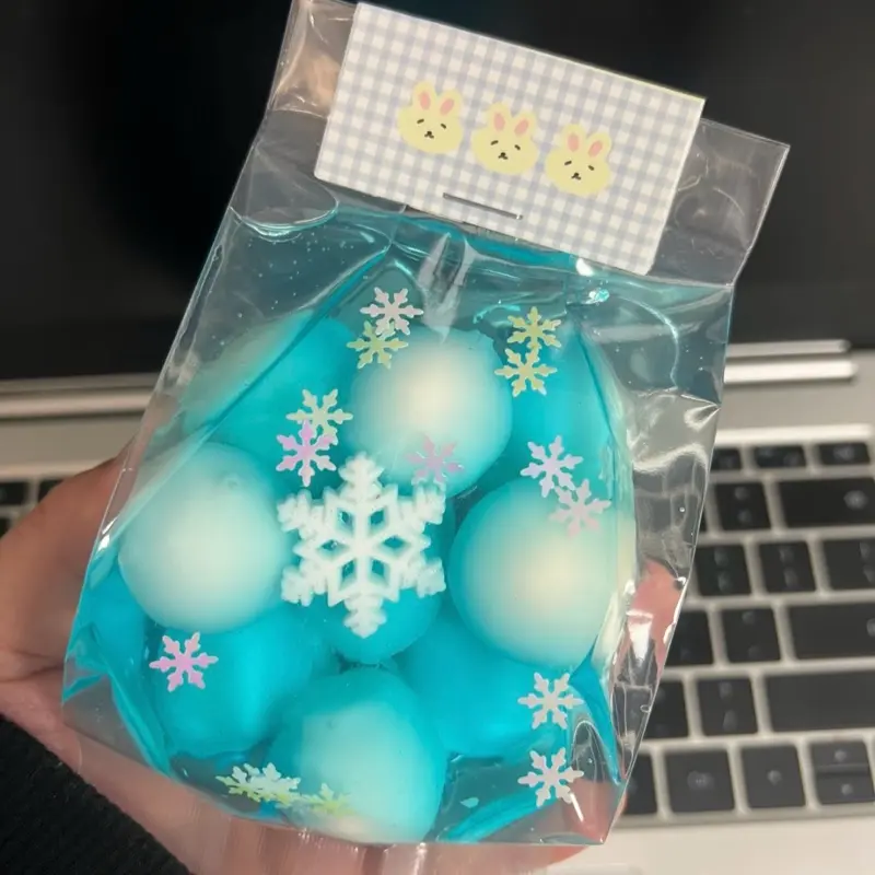 9 Wax Cracking Mochi Slime Squishy Bag