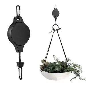 Adjustable Gardening Hook, Extendable Hanging Basket Birdcage Flower Pot Hanger, Creative Home Decorative Suspender, Ideal for Outdoor Use, Planter