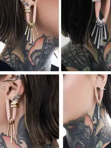 vanku 5/10pcs /lots ring Ear Lobe Cuff Ring Ear Clip Earrings ，Simple Jewelry Design Unisex Jewelry Gift Piercing，316 Stainless Steel Ear Circle Earrings Body Jewelry Casual All-Season Accessory for Daily