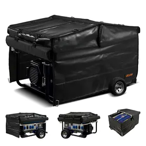 VEVOR Generator Cover, 34 x 26 x 21 Inch Waterproof Universal Generator Cover for Most Generators 3500-12000 Watt, Portable Generator Running Cover with Heavy Duty Thicken 420D Oxford Fabric, Black