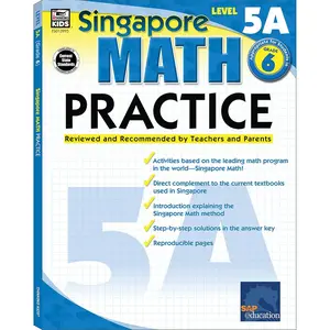 6th Grade Singapore Math Workbook, Level 5A Fractions, Addition, Subtraction, Division, Multiplication, and More Mathematics, Common Core Classroom or Homeschool Curriculum Paperback – Illustrated, June 1, 2009