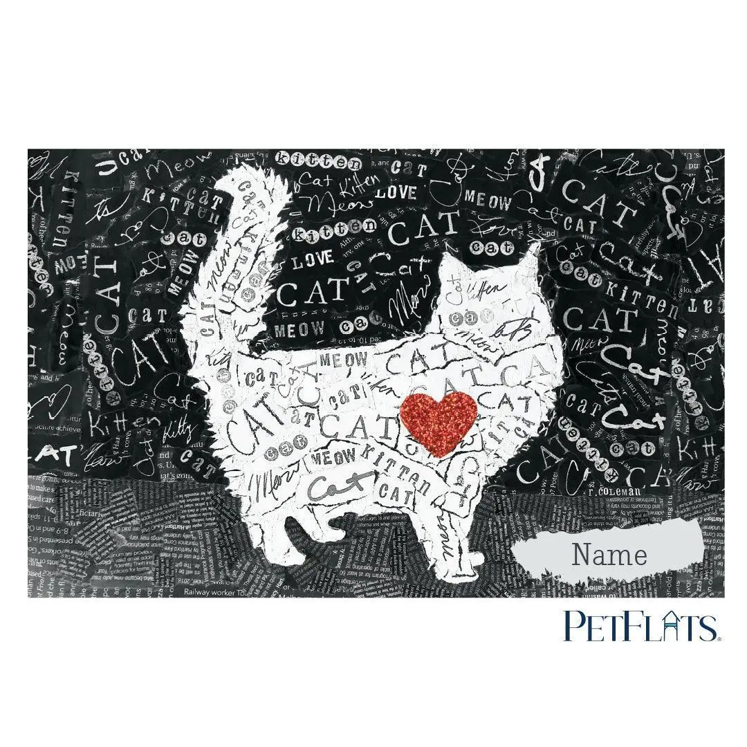 Custom Fluffy Cat PetFlat - Premium Vinyl Mat