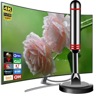 TV Antenna for Smart TV Indoor, 2025 Digital HDTV Antenna with Strong Magnetic Base,360 ° &Long Range Reception TV Antenna for Local Channels, Easy Setup Antennas Without Cable