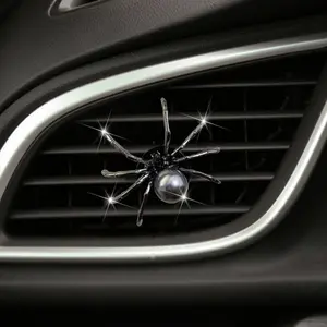 1pc Metal Spider Car Air Vent Perfume Clip Silver Color Spider Spider, Unique Car Air Freshener Decor Car Fragrance Car Aroma Diffuser Car Diffuser