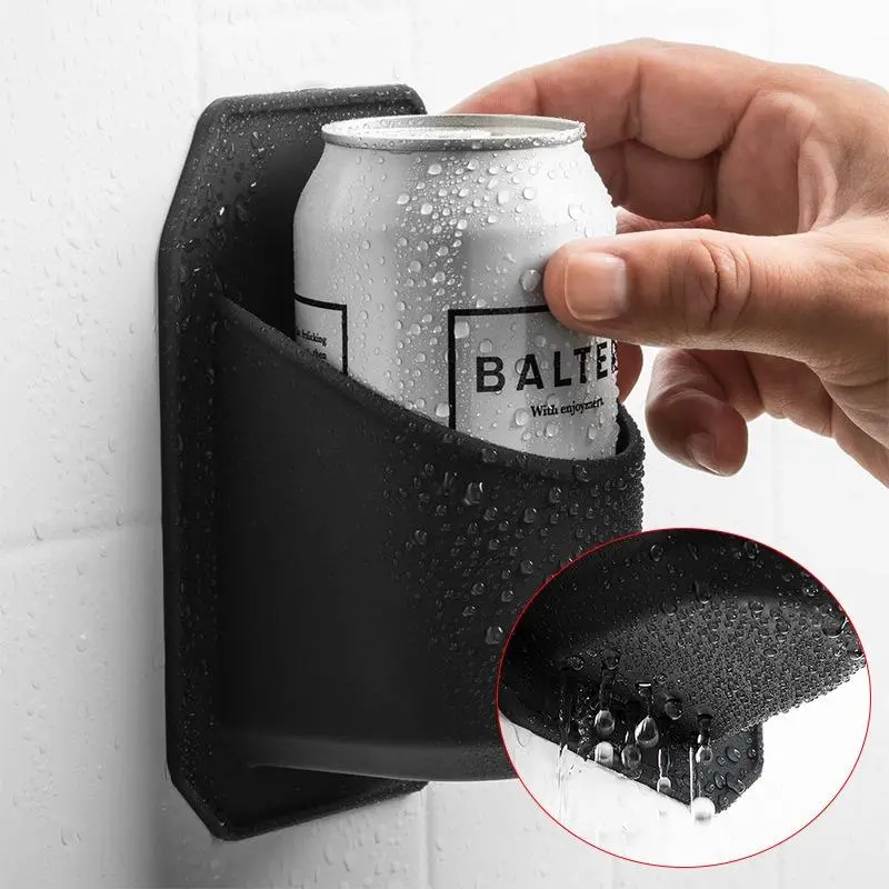 3pcs/2pcs/1pc Bathroom Shower Beer Rack Portable Can Storage Rack Beverage Rack Wall-Mounted Bathroom Organizer Supplies Waterproof Bathroom Organizing Accessories