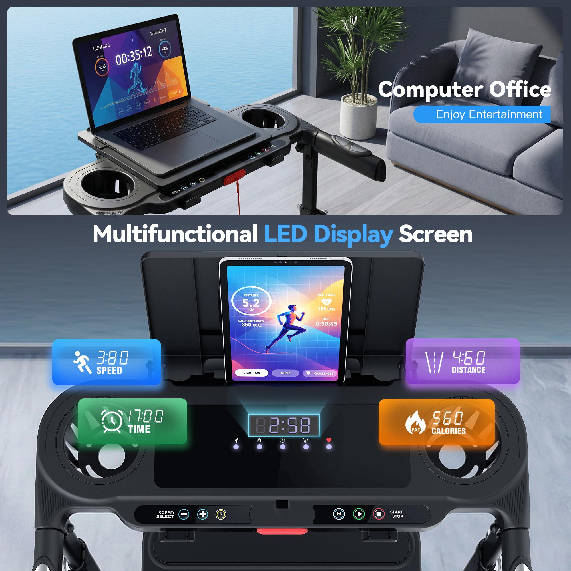 【Spring Glow Up】ANCHEER Treadmill for Kids and Adults with Adjustable Height & Desk Workstation, 450LBS Capacity, Easy Assembly Treadmill with 15% Incline and LED Display, 3.5HP Slient Motor Treadmill with Desktop for Home Office Whole Family Workout 【Spring Glow Up】ANCHEER Treadmill for Kids and Adults with Adjustable Height & Desk Workstation, 450LBS Capacity, Easy Assembly Treadmill with 15% Incline and LED Display, 3.5HP Slient Motor Treadmill with Desktop for Home Office Whole Family Workout