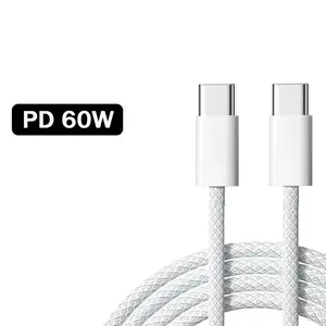 60W USB C to USB C Fast Charging Cable, Durable Charging Cable, Phone Accessories Compatible with iPhone 15 Pro Max Plus iPad Air 5 Samsung Huawei Xiaomi, Type C Charging