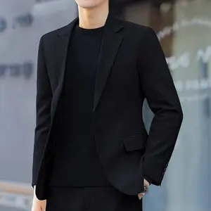 2025 Men's Casual Suit Jacket Korean Version Slim Fit Small Blazer Spring Autumn Jacket Trendy Cool Formal Single Blazer Top Fashion