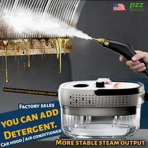 PZZ Handheld Steam Cleaner for Home & Car|15s Heat-Up|6 - Level Steam Control|1L Water Tank|Custom Cleaning Accessories Kit for Car Detailing Kitchen Grease Bathroom Cleaning