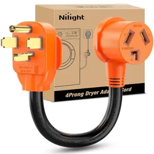 Nilight 30A 4-Prong Dryer Adapter Cord - 125V/250V, 7500W, Pure-Copper Core, 10 Gauge Heavy-Duty Wire, 14-30P Old Plug to 10-30R New Outlet Converter for Motorhomes, Boats