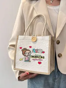 Teacher-Themed Crossbody Bag, Adjustable Strap, Perfect Gift for Teachers, Ideal for Daily Use, Casual Style, All Seasons, Daily Use Purse