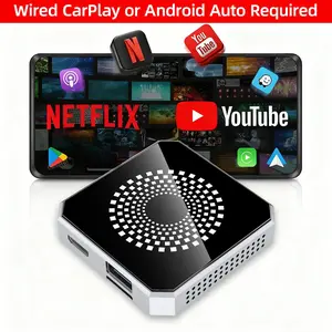 [2026 FIFA World Cup] Yurnlv 2026 New Upgraded Car Adapter: Supports Netflix/YouTube/TikTok/Google Play streaming! Four-in-one wireless CarPlay and Android Auto
