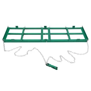 Gaomon 8 ft Outdoor Drag Harrow Driveway Grader - Quick Attach Tow-Behind Steel Tool with 6 ft Heavy-Duty Chain, Adjustable Bar for ATV/UTV Tractor, Ideal for Gravel, Sand, Soil