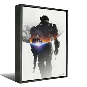 "Halo: Reach" Aluminum Canvas Poster - Game Artwork High-definition canvas print video game wall decor E-sports Enthusiast Gift with Wooden Frame Waterproof Design, Artistic Elegance, Adaptable to All Scenarios versatile style