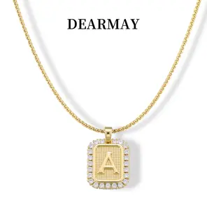Dearmay Initial Necklace for Women Letter Necklace for Men Summervibes Gold Initial Pendant for Men Initial Letter Pendant Elegant Jewelry Gifts for Girls Best Gift For Mother' s Day