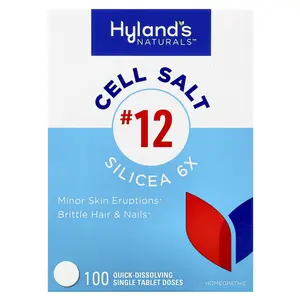 Hyland's Naturals Cell Salt #12, Silicea 6X, 100 Quick-Dissolving Single Tablet