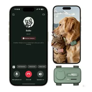 PetPhone 2-Way PetChat Smart Phone for Dogs & Cats | AI Emontion Detection & Emotion Analysis | Group Chat | Wellness Monitoring | 6-in-1 Positioning Tracker | Virtual Fence | Up to 5-Day Battery | 37g | Dog Accessories, Collars, Cat Accessories