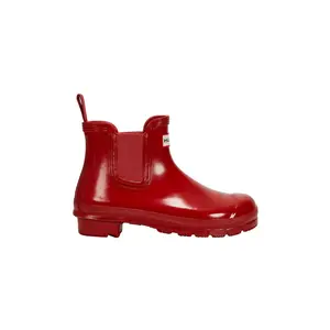 Hunter Original Chelsea Gloss Boot in Military Red
