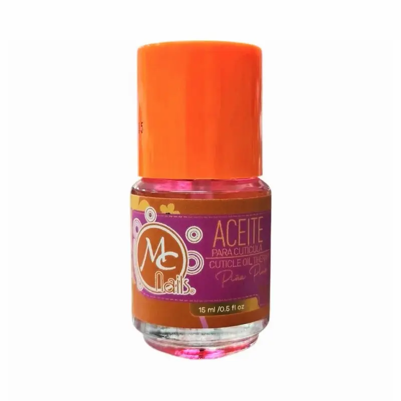 Mc Nails Cuticle Oil Piña Pink 15ml - Daily Moisturizer for Soft and Hydrated cuticle