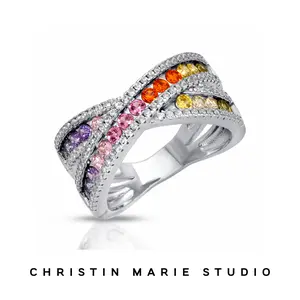 Double Band Ring (Multicolor/Silver)