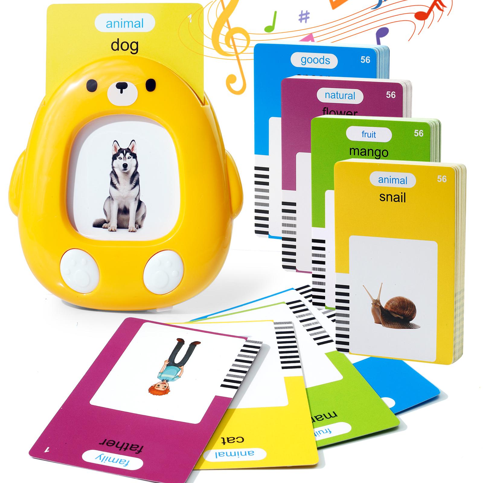 Interactive Talking Flash Cards - English Learning Set Toy for Kids Toddlers and Preschoolers