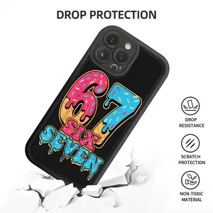 Phone Case - Baseball Drip Player Number 67 or 67th Birthday TPU Phone Case, Anti-Drop and Wearable, Compatible with iPhone Models 17 16 15 14 13 12 11 PRO MAX PLUS, AIR Mini SE and iPhone XS MAX, perfect gift