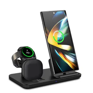 3 in 1 Fast Charging Dock Station for Samsung Galaxy S25 Ultra/S24/S23/S22/S21/A54/A53/A51, Wireless Charger for Samsung Galaxy Watch