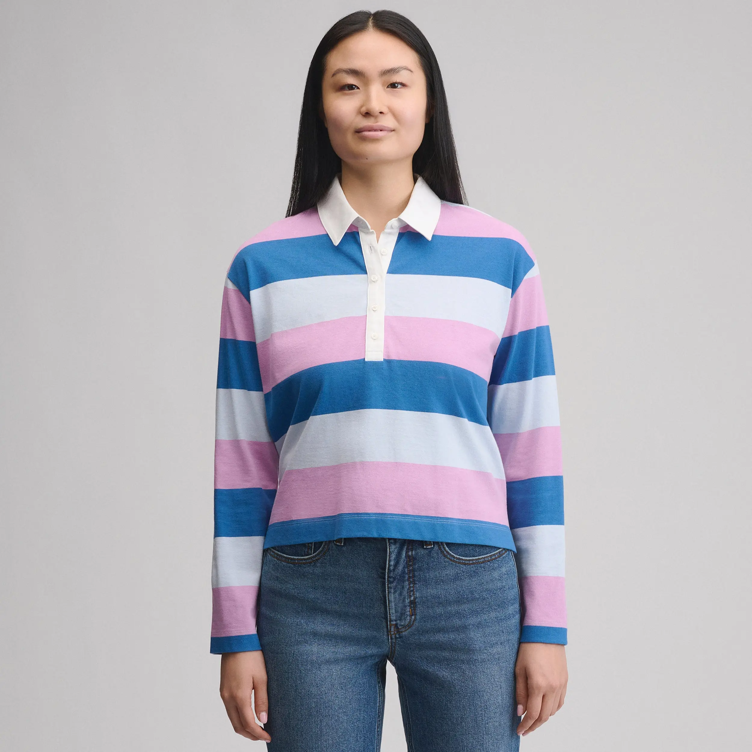 Women's Long-Sleeve Rugby Polo
