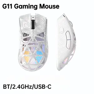 G11Mouse,WirelessGaming Mouse PAW3311 RGB Glow Tri-mode Bluetooth FastResponse Rechargeable,Super lightweight mouse Skeleton ,FPSMouse,Rechargeable RGB Gaming Mouse,Rechargeable RGB Gaming Mouse,rock lights,cool office gadgets,gaming mouse,love gift