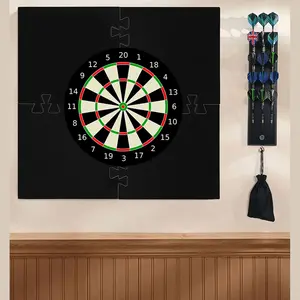Square Dart Backboard Enclosure, 4 Counts/set Spliced Dartboard Wall Protector, Dart Accessories for Indoor & Outdoor Use, Protective Gear