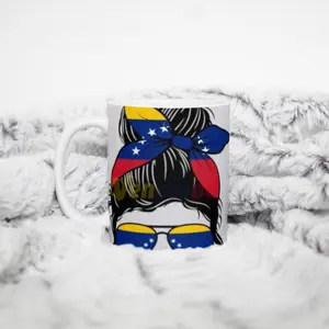 La Venezolana - White Ceramic Mug 11 Oz