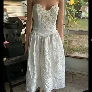 Jessica McClintock, Wedding Dress, Floral, Beaded, Bridal, Size 7/8 Elegant Bride Zipper Womenswear