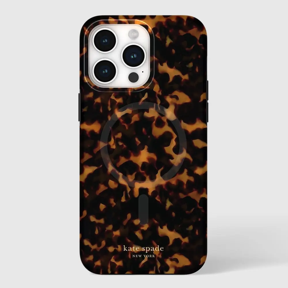 kate spade new york Shockproof MagSafe-Compatible Tortoiseshell Case for iPhone 15 Pro Max - Smartphone, Cellphone, Handheld Devices Accessory with Drop Protection, Accessories