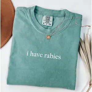 Comfort Colors I Have Rabies Shirt, Funny Humor Shirt, Sarcasm Shirt, Unhinged Meme Shirt, Weird Dark Humor Shirt, Sarcastic Womens Tshirt