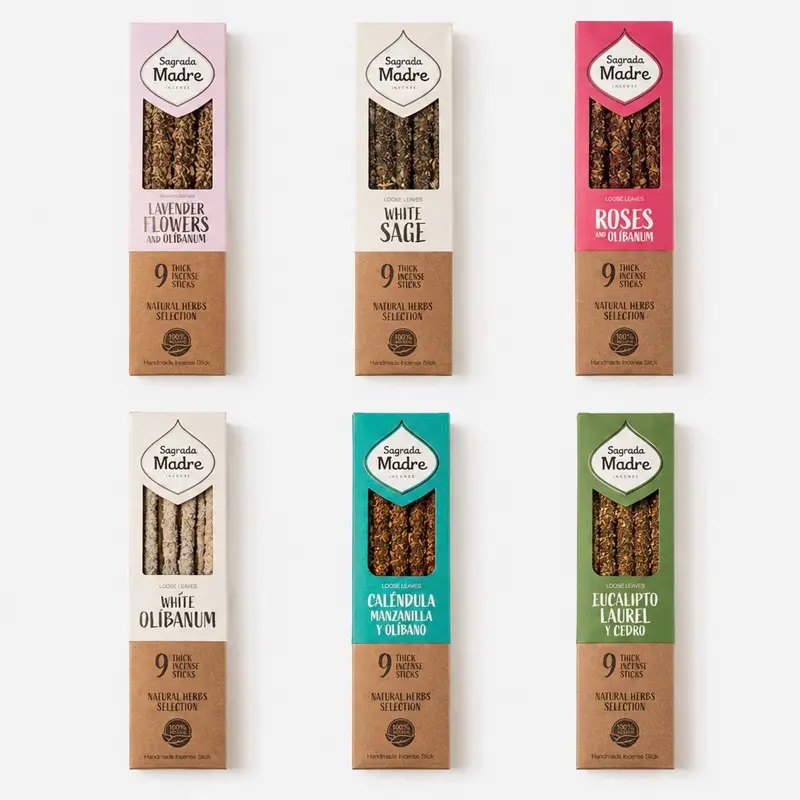 Herb & Resin Incense | Frankincense | Lavender | White Sage | Rose | Eucalyptus Essential Oil