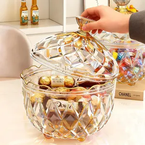 European Luxury Plastic Pet Candy Jar, Home Creative Storage Container, Large Lid Snack Canister, Sugar Dispenser, Multipurpose Food Organizer, Plastic Food Jars