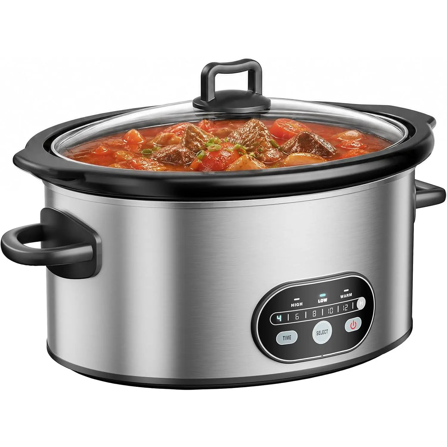 Kitchen essentials 6/8 Quart Digital Multi-Cooker – Versatile Electric Pot with Timer & Keep-Warm Function, Ideal for Stewing, Soups, Grains, and One-Pot Meals