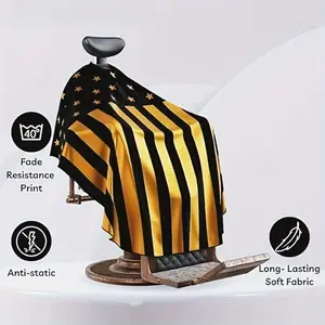 Striped Barber Apron - Professional Adjustable Salon Haircut Cape for Haircuts, Coloring & Beard Trimming Hair Cutting Cape(Elastic Neckline, High-Quality Fabric) Hair Styling Tools