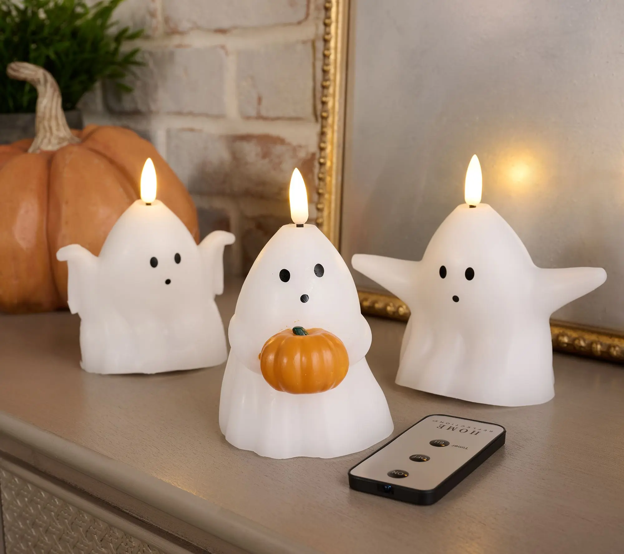 Home Reflections S/3 Flameless Seasonal Figural Candles Home Reflections S/3 Flameless Seasonal Figural Candles