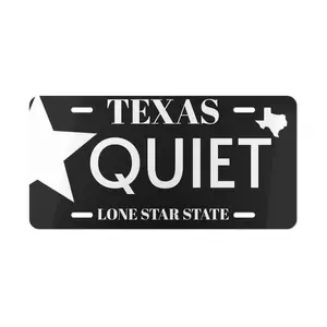 Texas Quiet Vanity Plate | Personalized License Decor, Unique Gift for Car Enthusiasts, Home and Garage Decoration, Funny Car [...]
