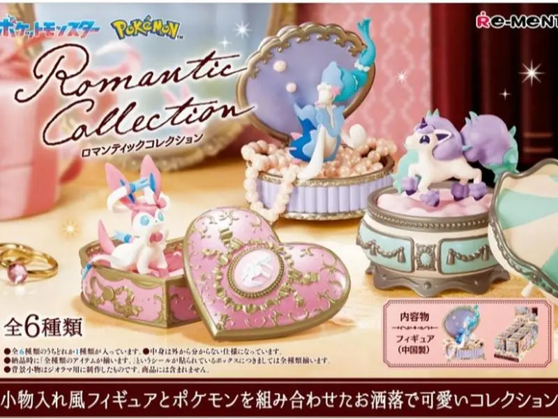 Re-ment Pokemon Romance Collection Blind Box - Plastic Figure Collectible Blind Pack, Mystery Bags, Blindbags Surprise Set for Pokemon Fans