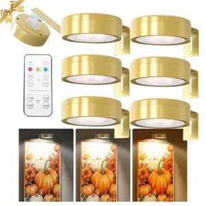 1/3/6-Piece Set Wireless Metal Wall Lamp, LED Artwork Lighting, Battery-Powered, Wireless LED Picture Light, Wall Art Light, Night Light, String Lights, Lighting Fixture, Decorative Lighting, Magnetic Wireless Wall Lamp, Wireless Spotlight, Remote Control