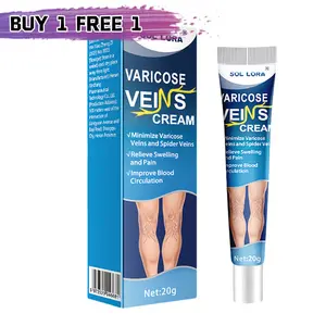 SOL LORA Varicose Veins Treatment Cream for Legs Soothing Relief to Improve Circulation Reduce Swelling & Discomfort 20g