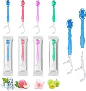26 PCS 5-In-1 Mini Travel Toothbrush Set - Disposable Toothbrushes With Toothpaste & Pick (4 Flavors, Individually Wrapped)