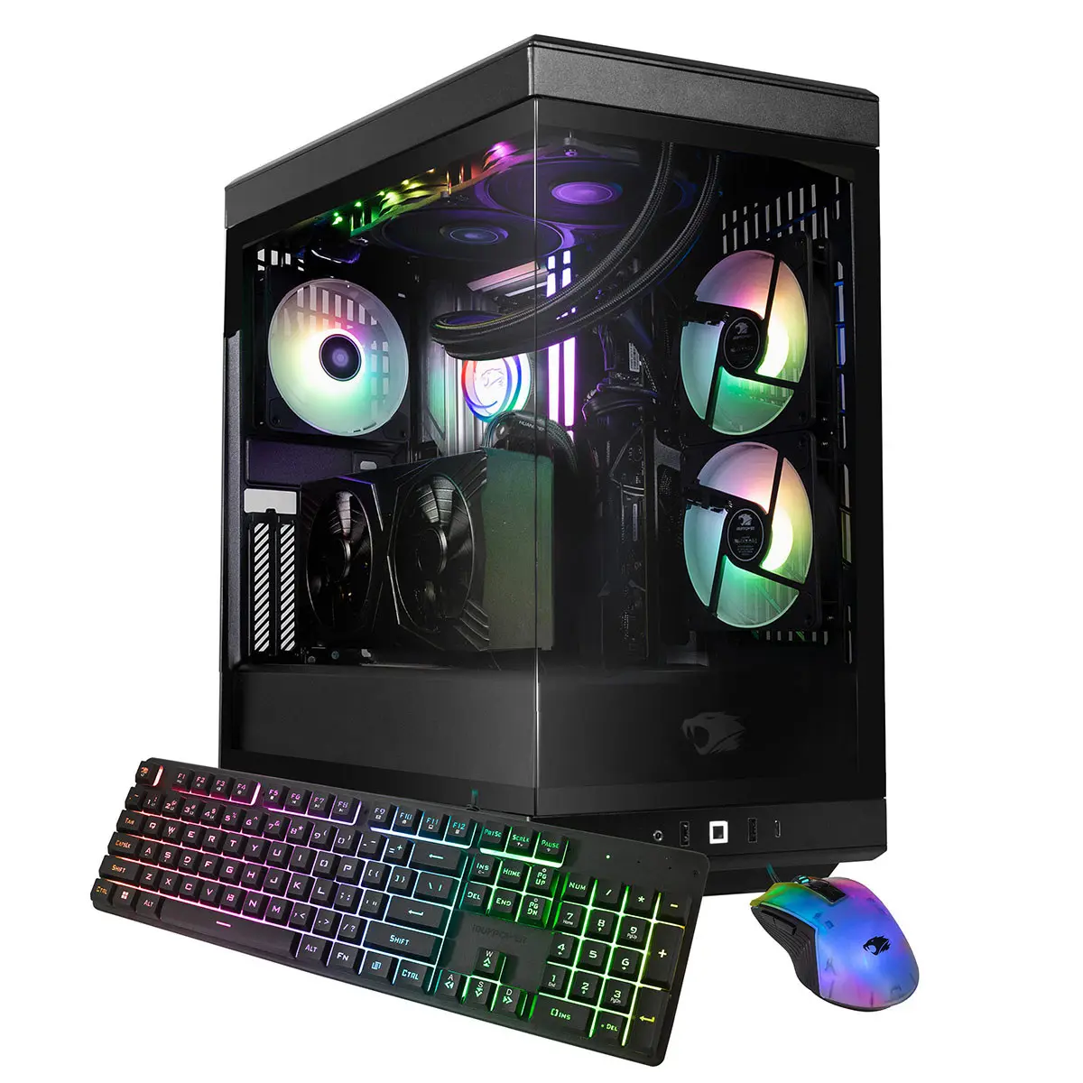 iBUYPOWER Y40BA9N57T01 Prebuilt Gaming PC - Liquid Cooled PC Gaming Desktop, AMD Ryzen 9 7900X 4.7GHz, 32GB RAM, 2TB SSD, NVIDIA GeForce RTX 5070 Ti 16GB, Windows 11 Home, Black, RGB Peripheral Compatible, Gaming Keyboard Ready