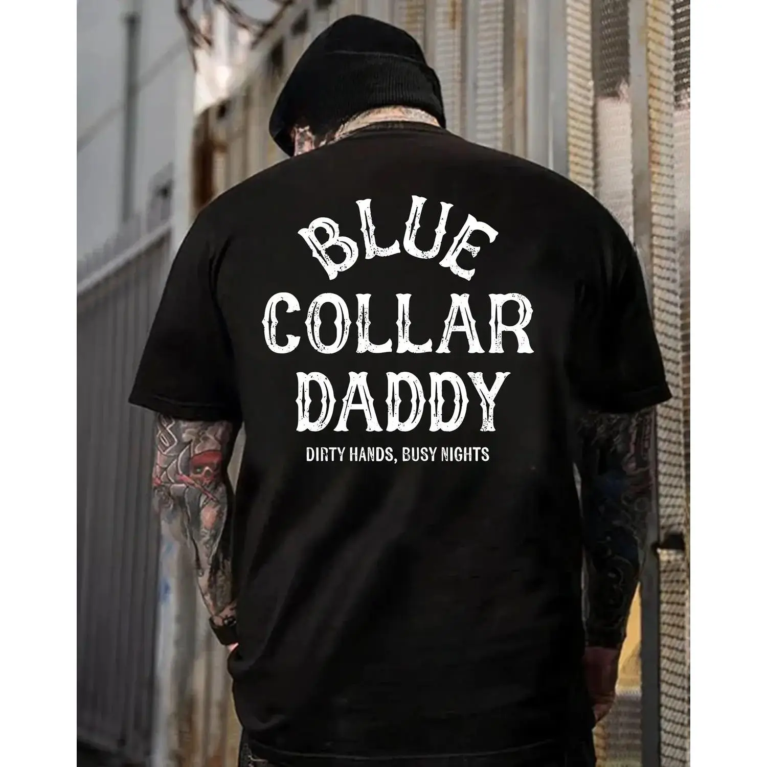 Blue Collar Daddy T Shirt Featuring Humorous Workman Graphic for Mechanics Welders and Construction Workers Perfect Gift for Busy Fathers