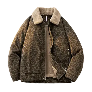 Vintage Faux Fur Lined    Jacket Zip Up Windbreaker Thermal Winter Streetwear Outerwear for Winter Outfits,  Winter Fashion Trend Layering Clothes