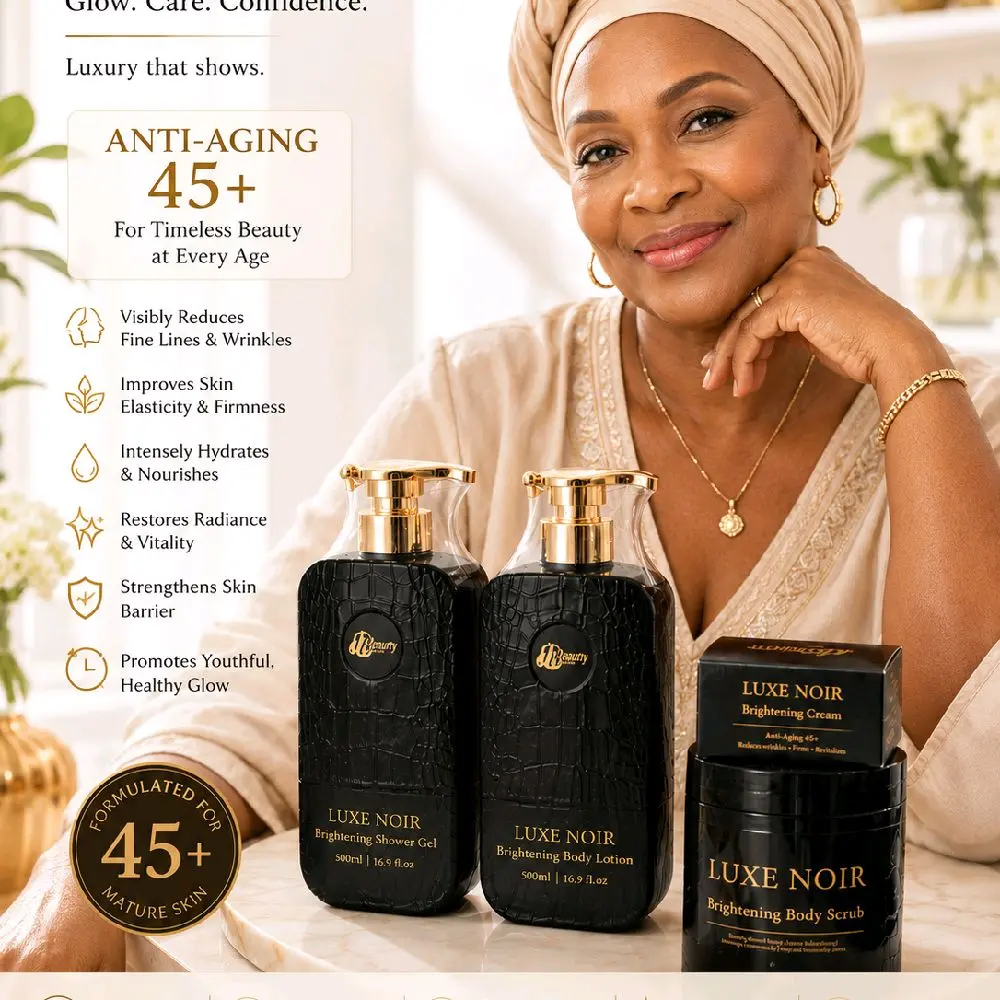 Anti-aging Luxe Noir Brightening Body set 4in1 100% organic and effective for all type of skin. Hydroquinone Free. 45+